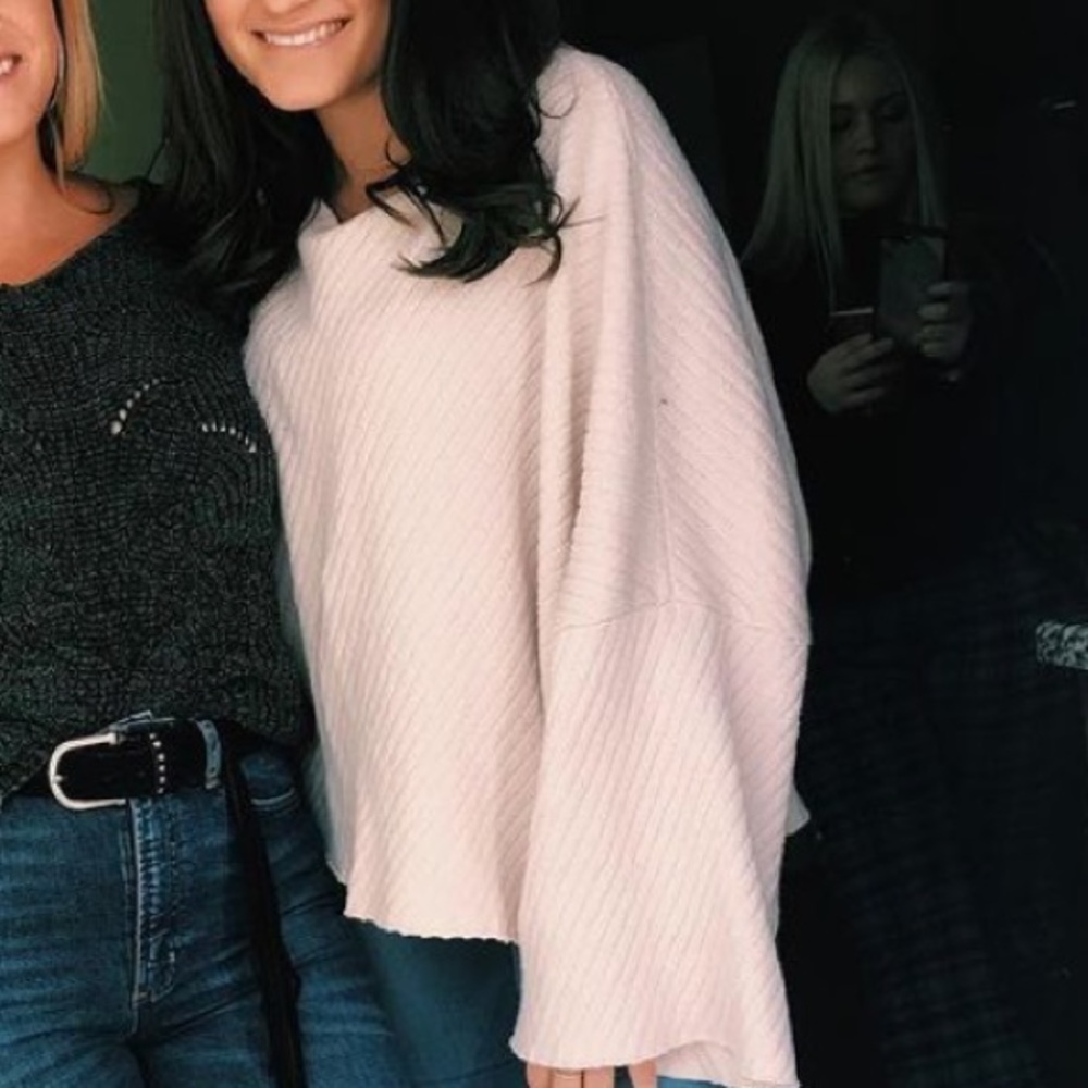 Free people light pink sweater
